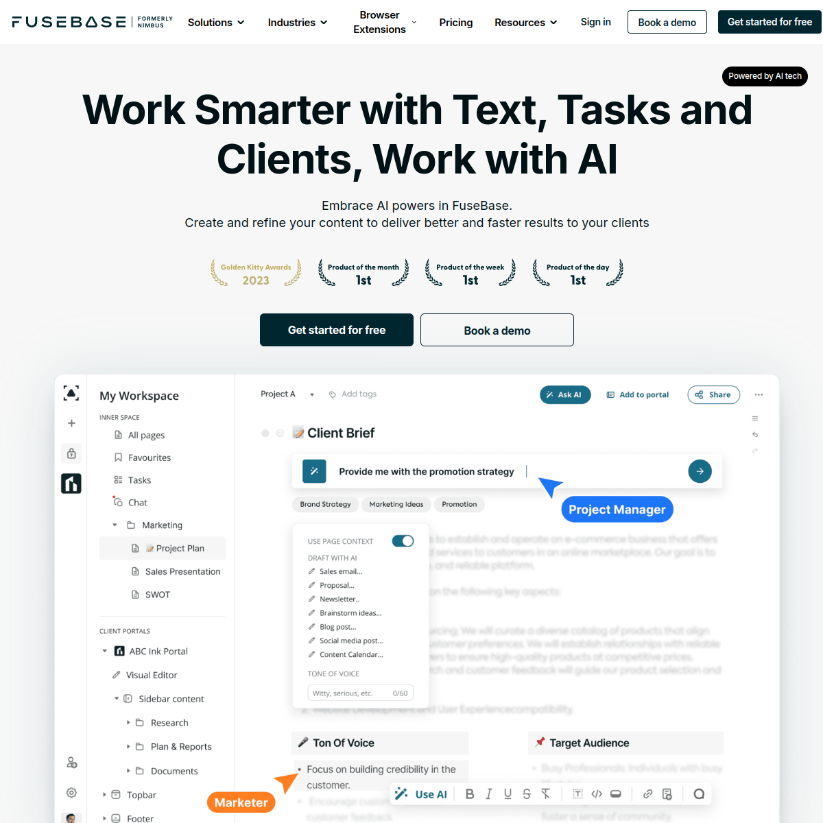 FuseBase AI screenshot 2