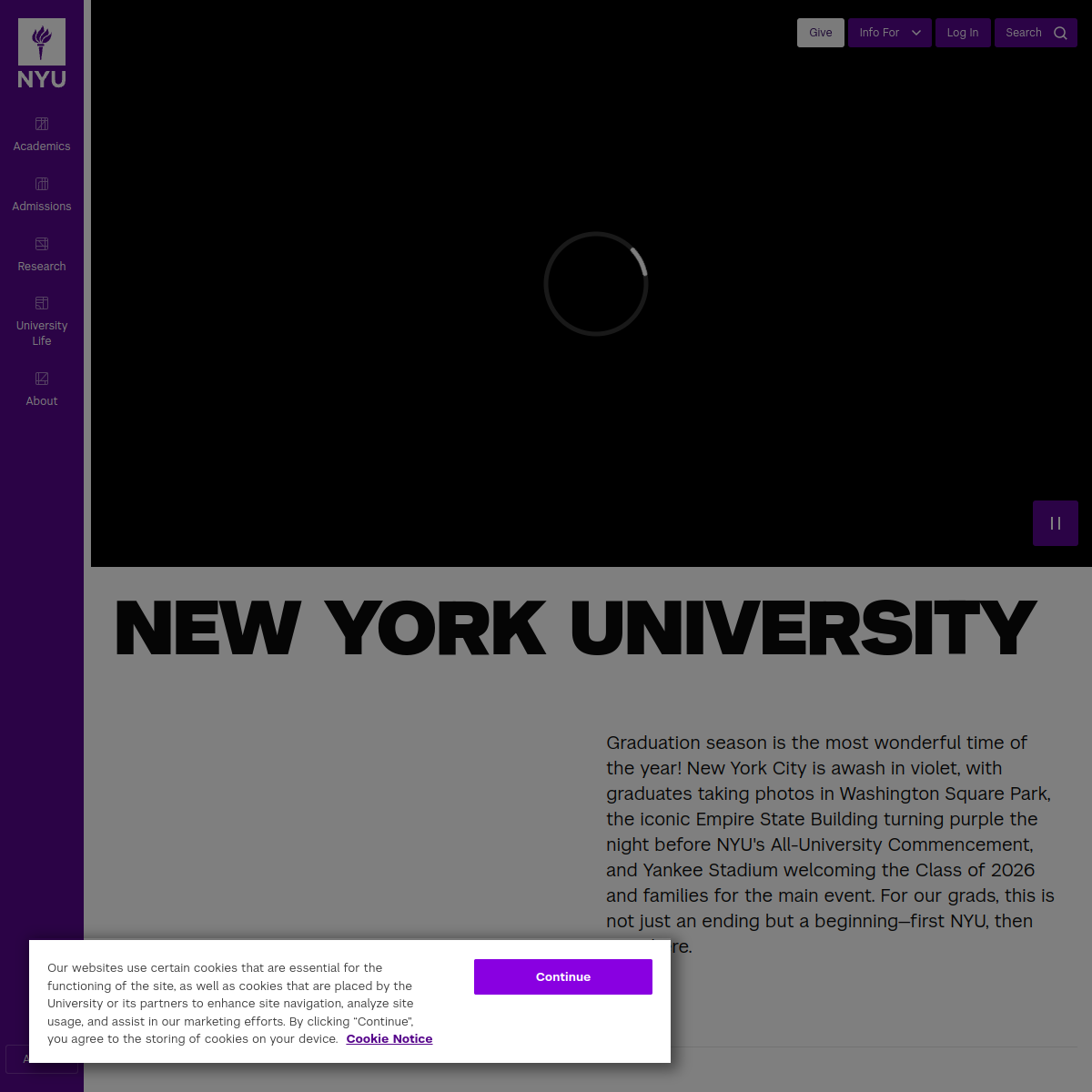 New York University website