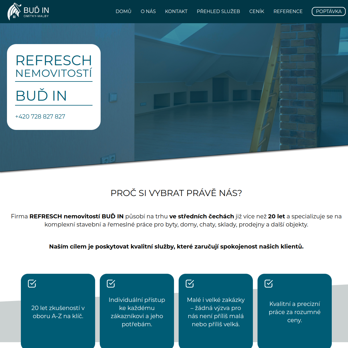 Stavební a řemeslné práce Pavel Budín website