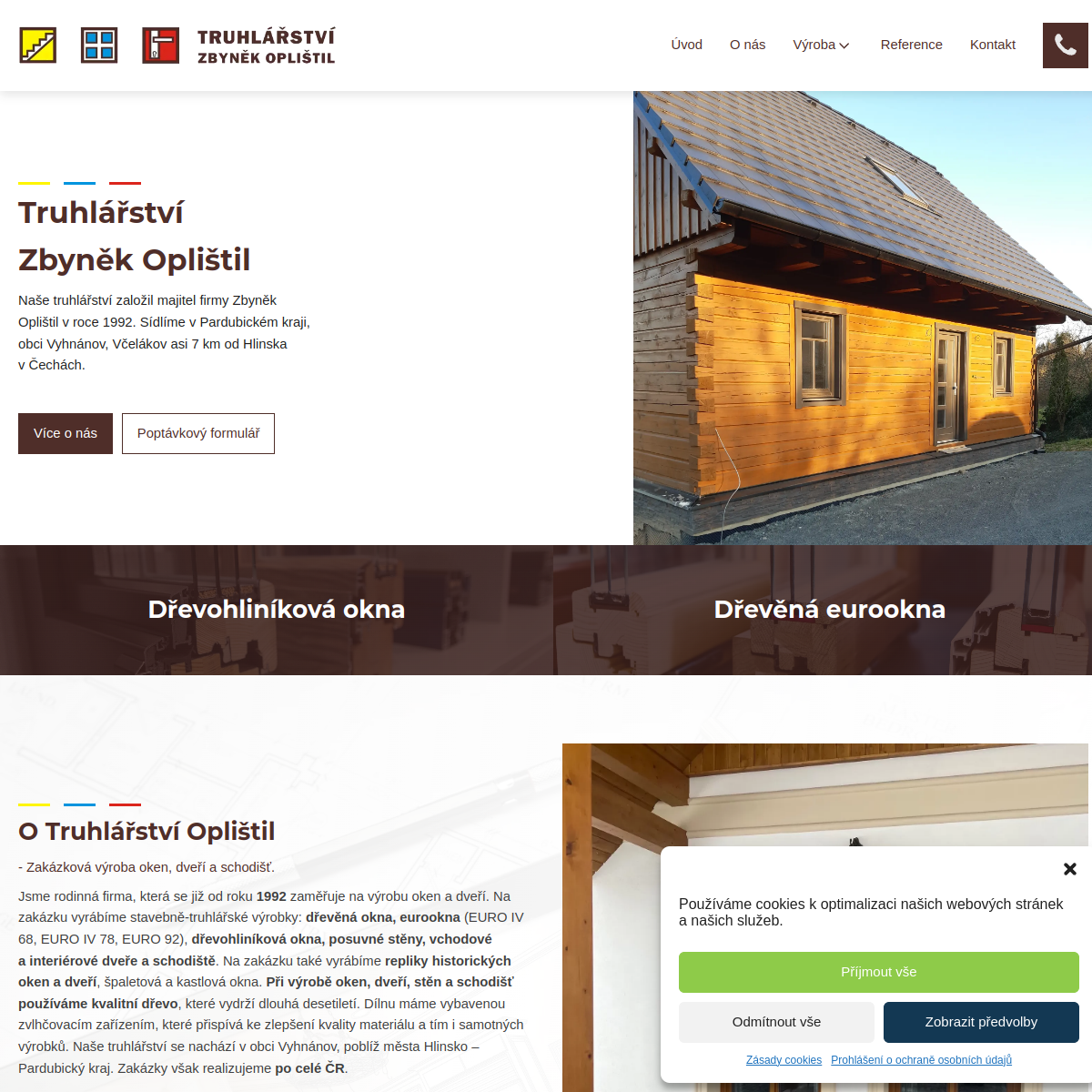 Truhlářství Zbyněk Oplištil website