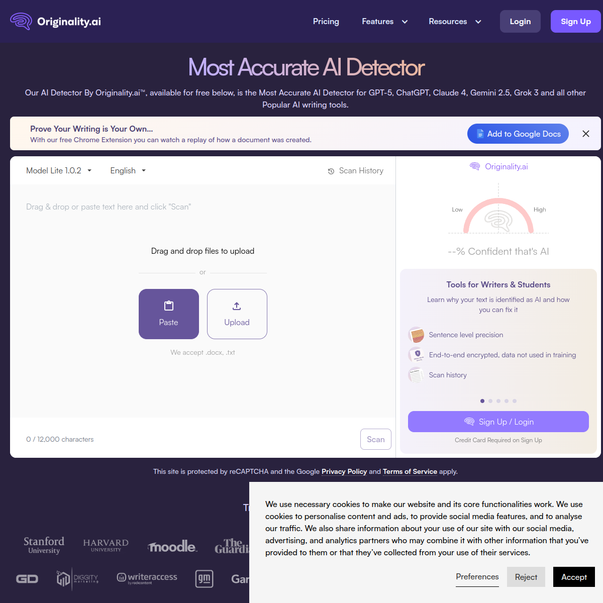 Originality.AI screenshot 2