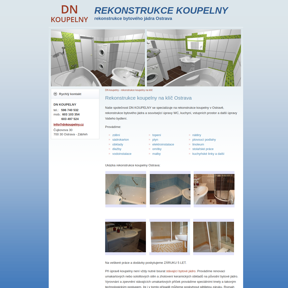 Ing. Miroslav Niedoba - rekonstrukce website