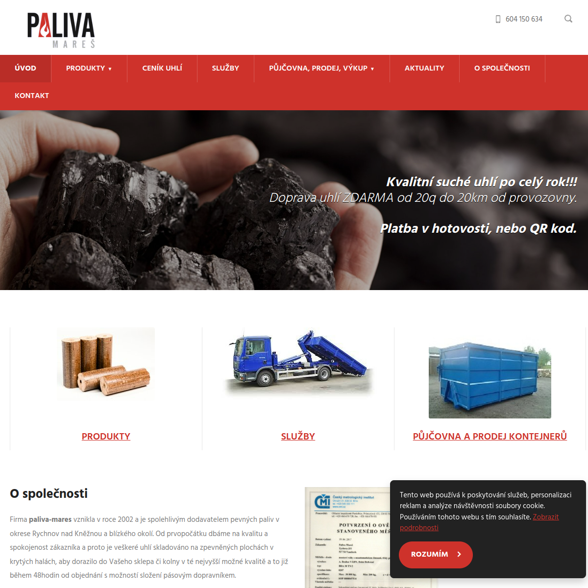 Paliva Mareš website