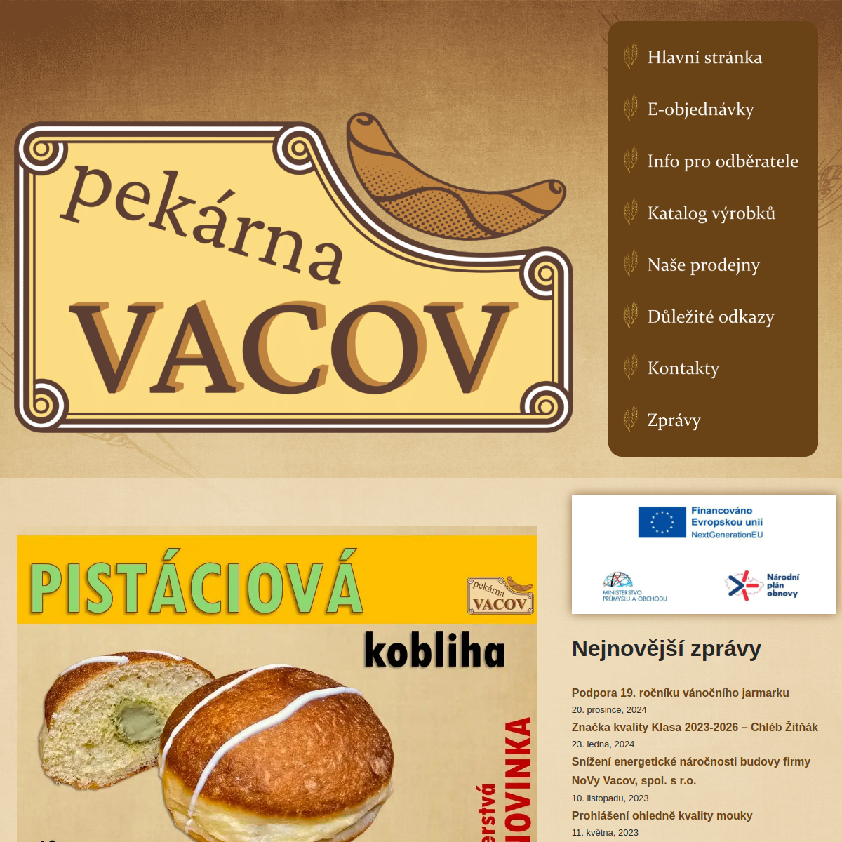 NoVy Vacov, spol. s r.o. website