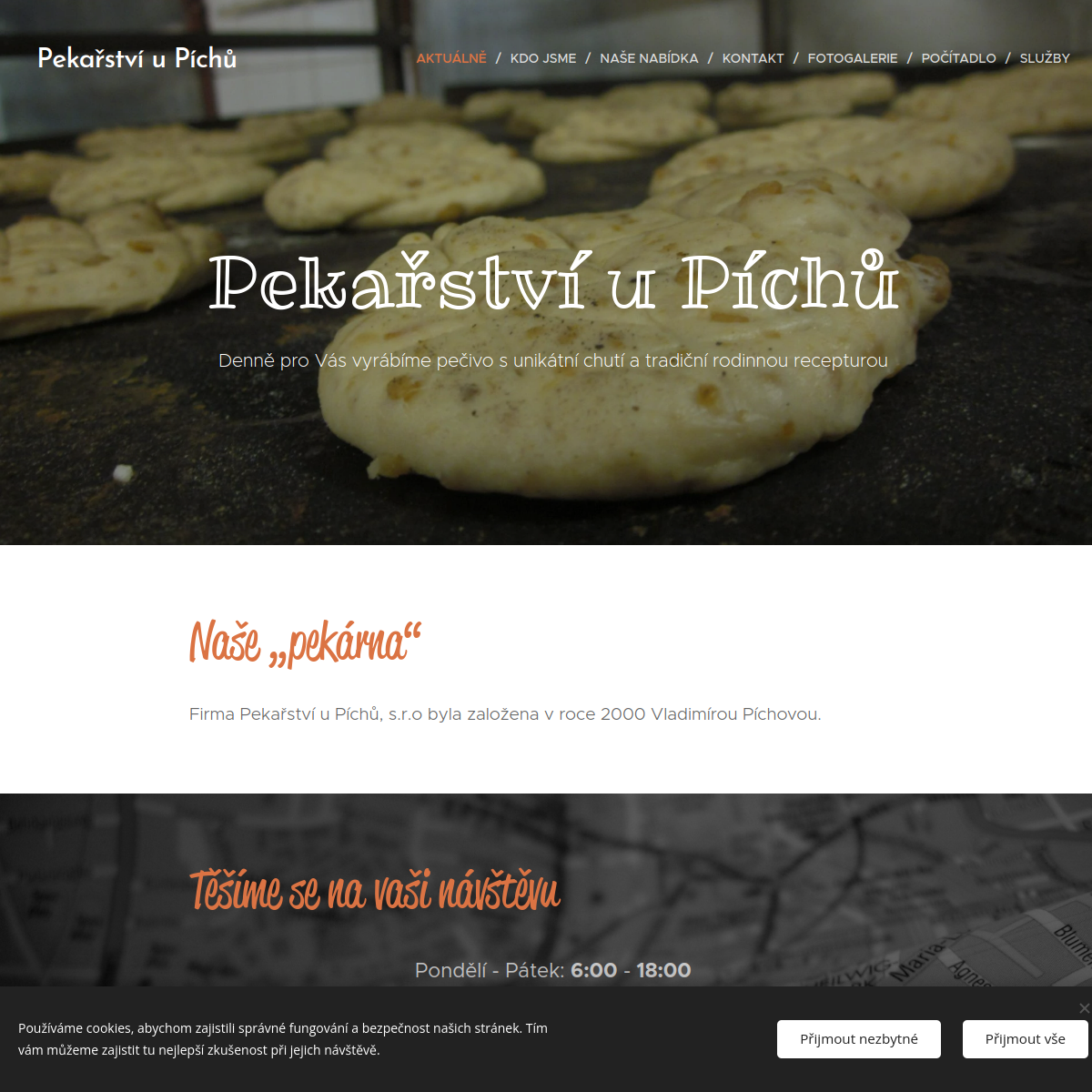 Pekařství u Píchů website