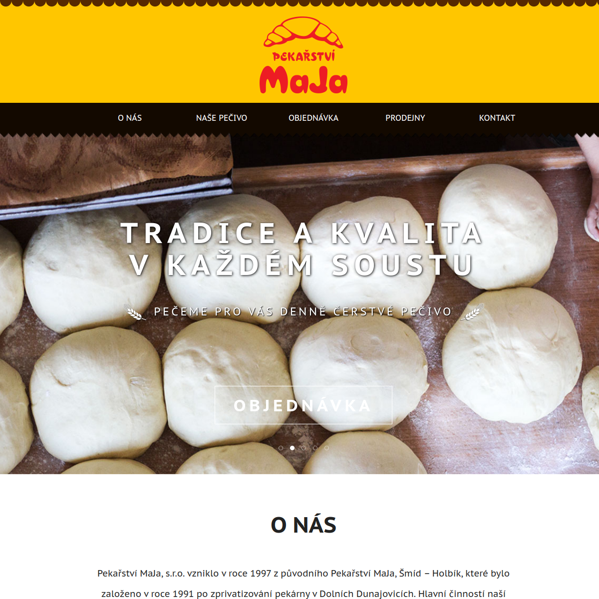 Pekařství MaJa, s.r.o. website