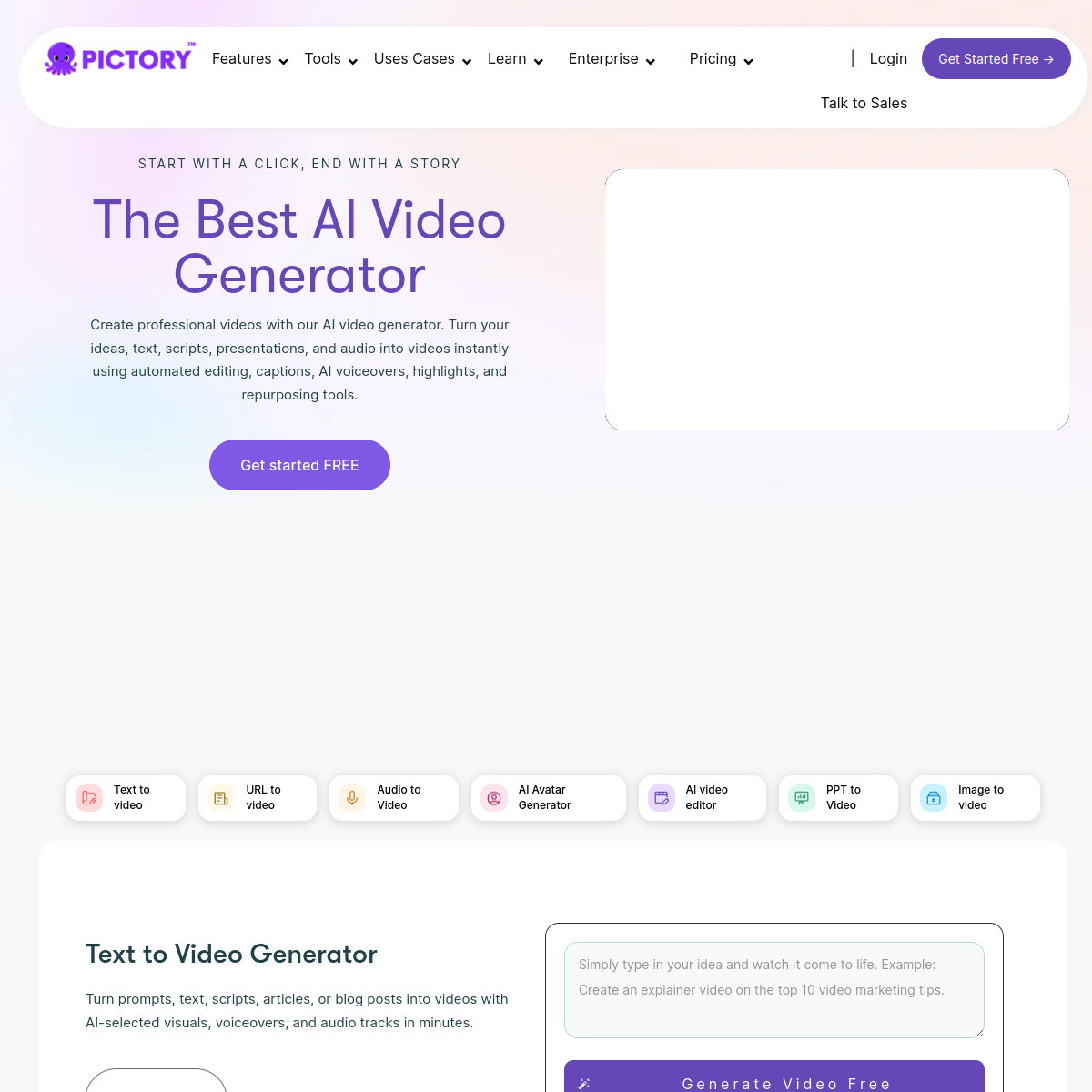 Pictory screenshot 2