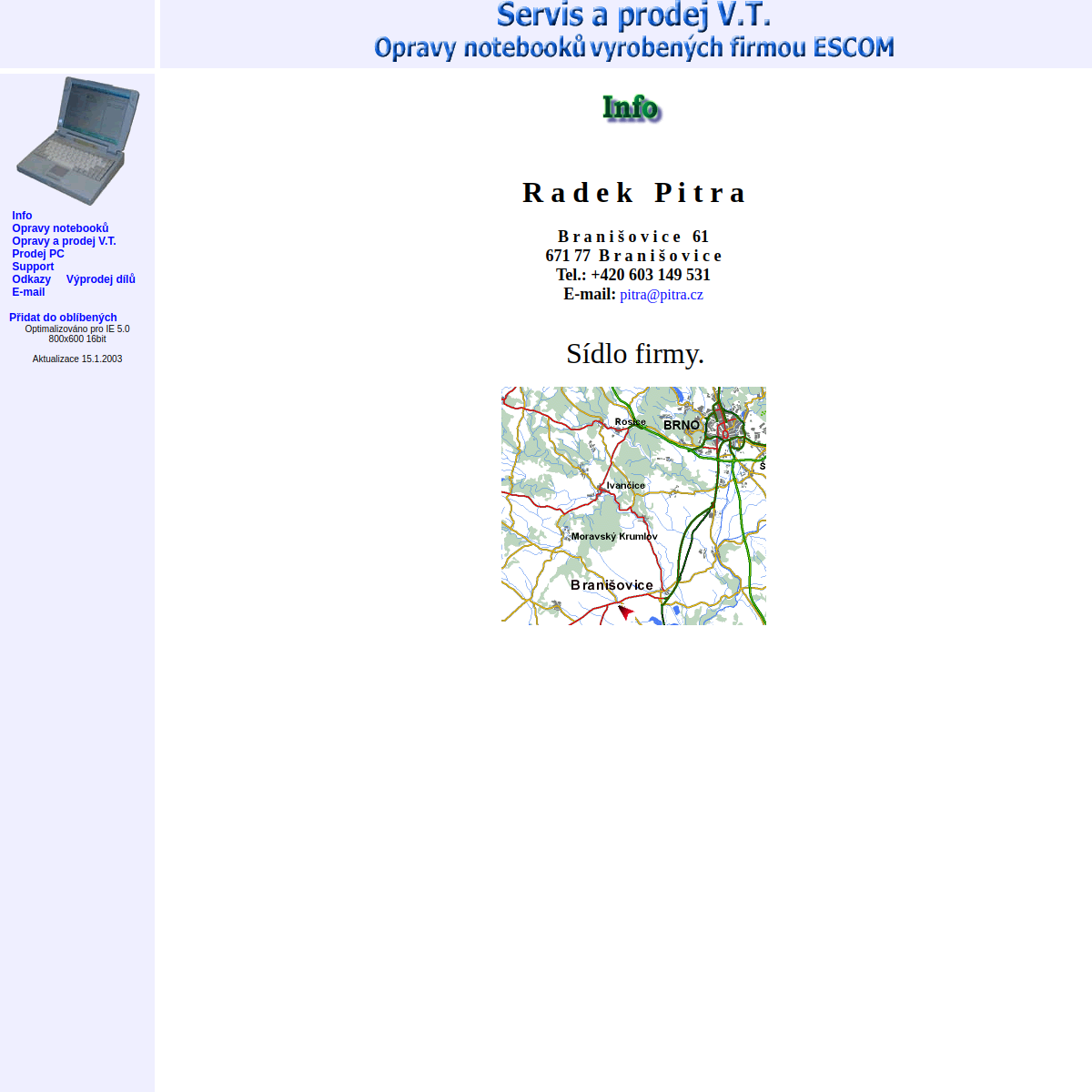 Radek Pitra website
