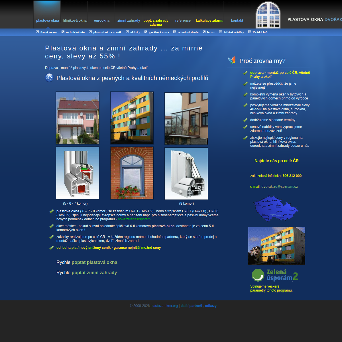 Plastová okna Dvořák website
