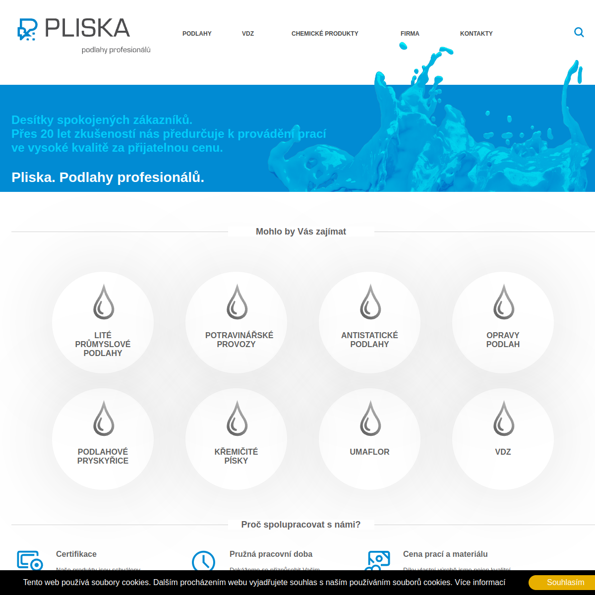 PLISKA - PODLAHY, s.r.o. website