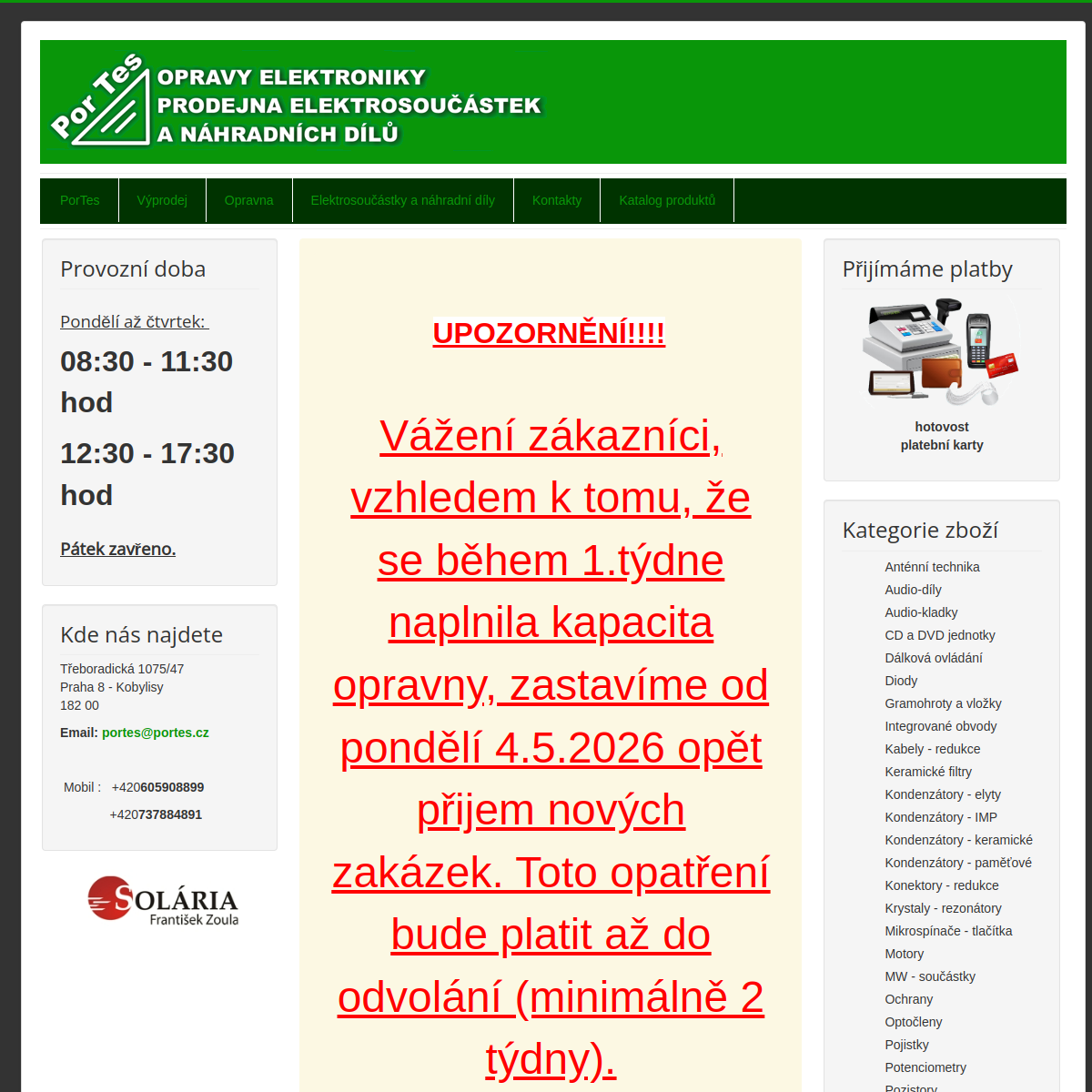 Růžena Zoulová - PorTes website