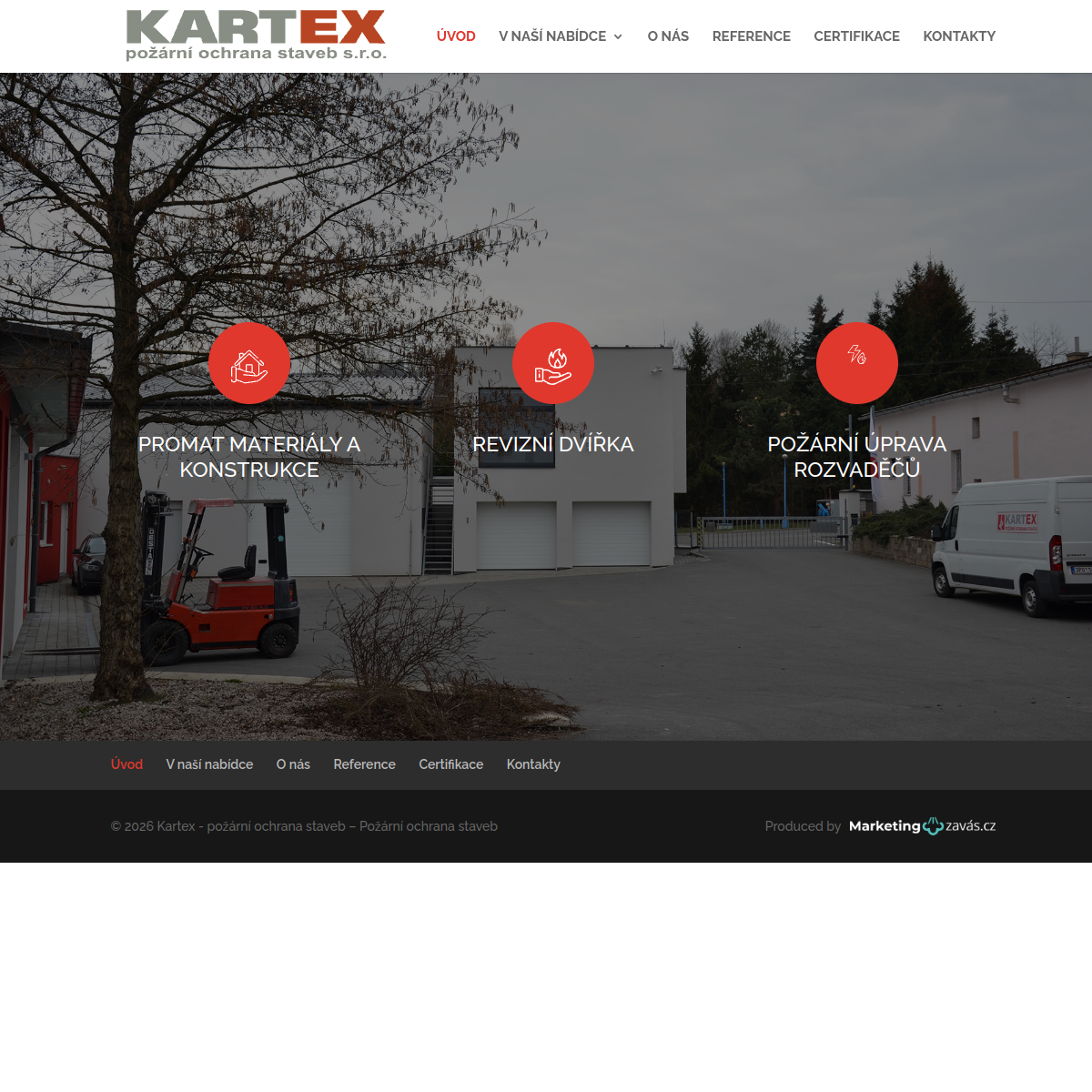 Kartex - požární ochrana staveb, s.r.o. website