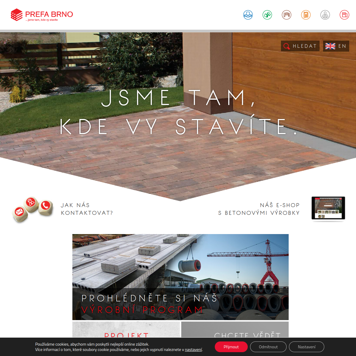 Prefa Brno website