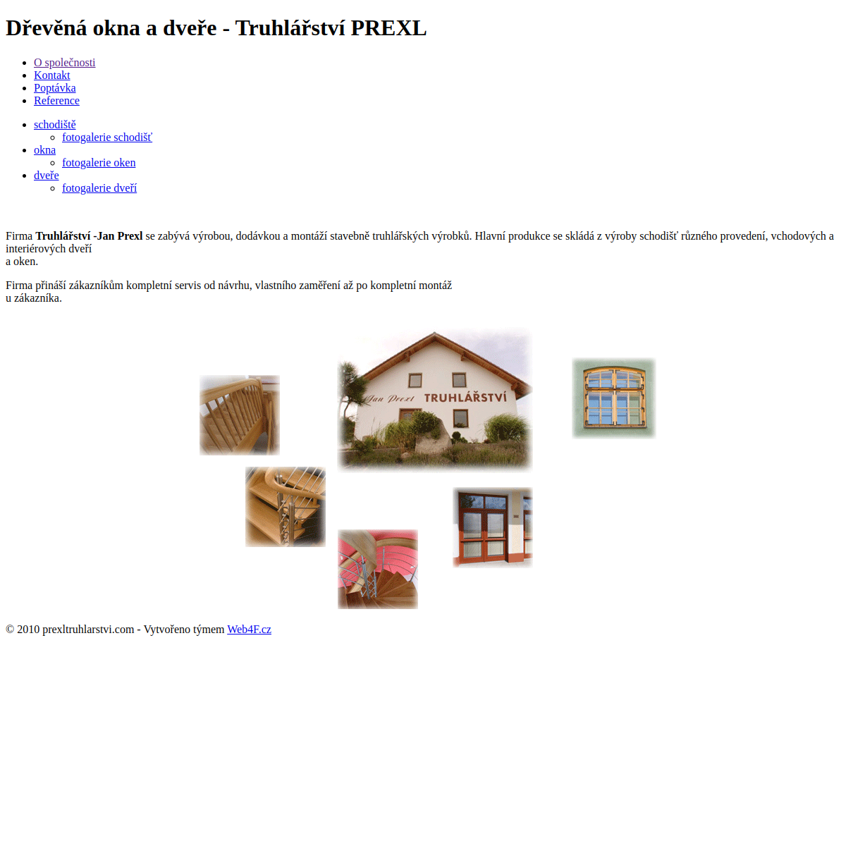 Jan PREXL - Truhlářství website