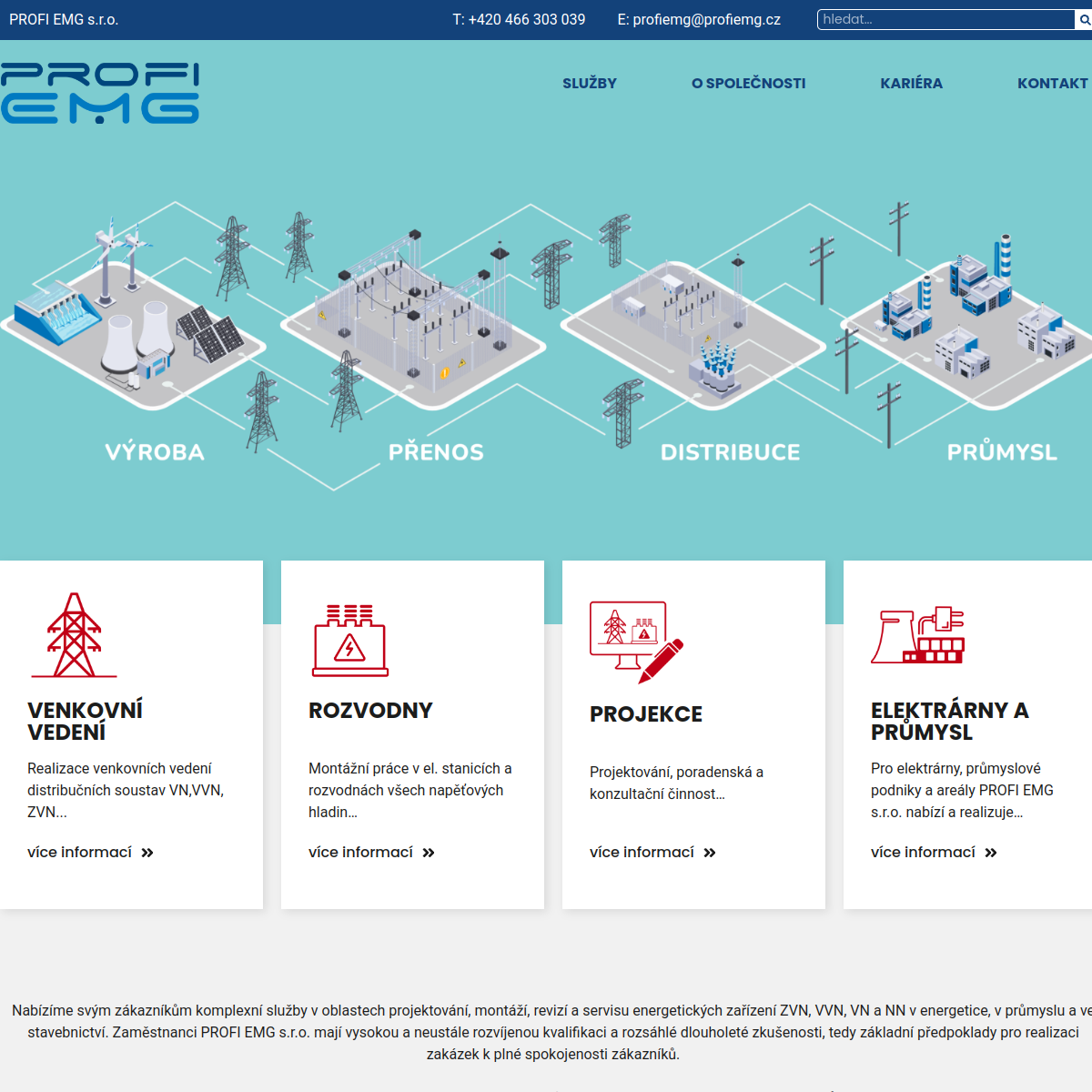 PROFI EMG, s.r.o. website