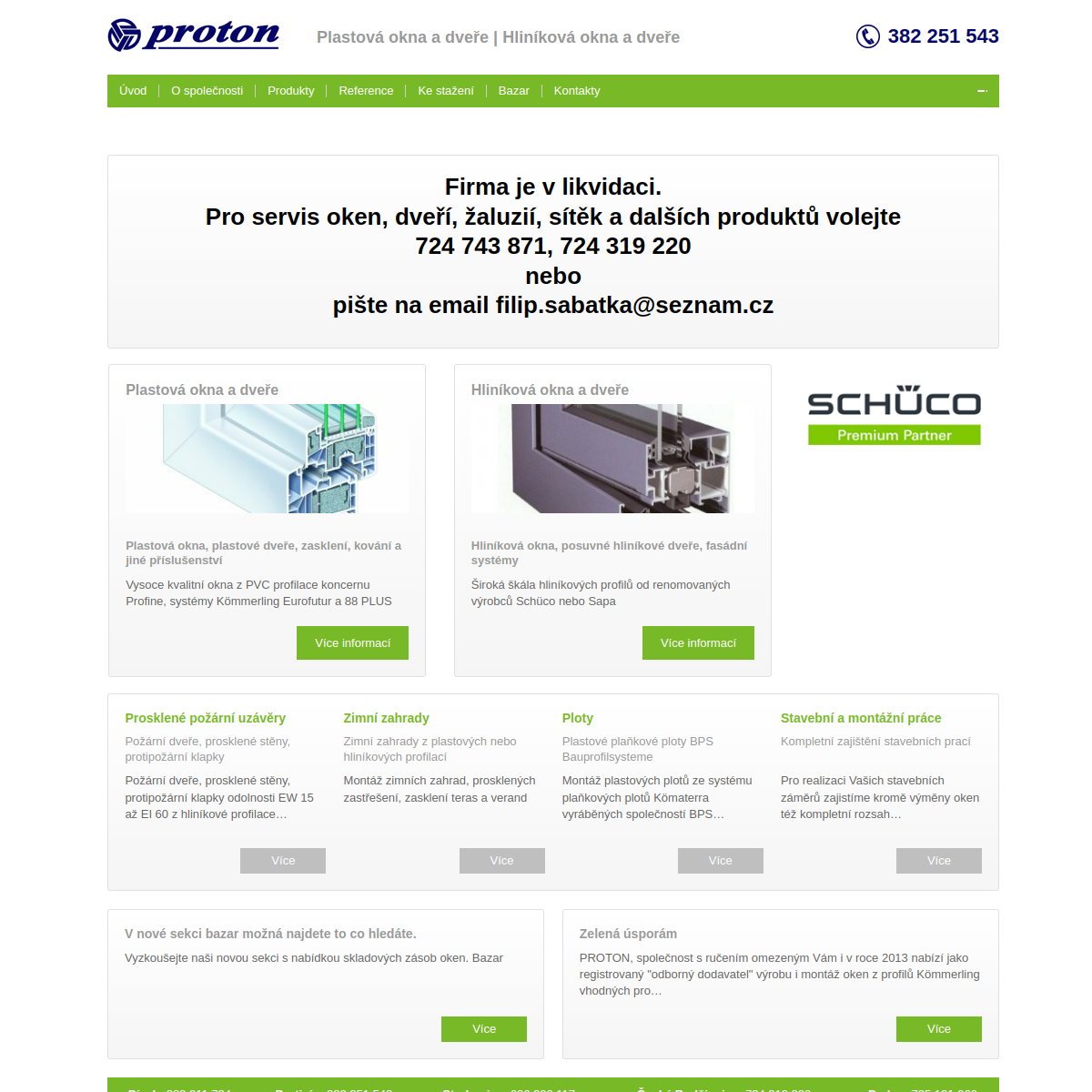 PROTON OKNO website