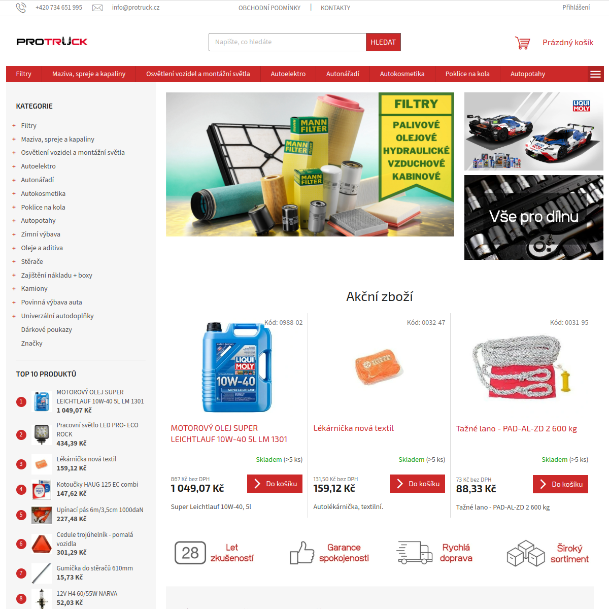 Pro Truck autopříslušenství, s.r.o. website