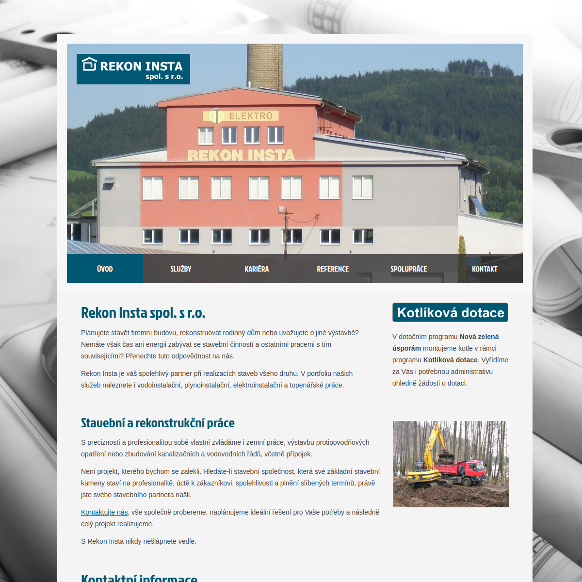 REKON INSTA, spol. s r.o. website