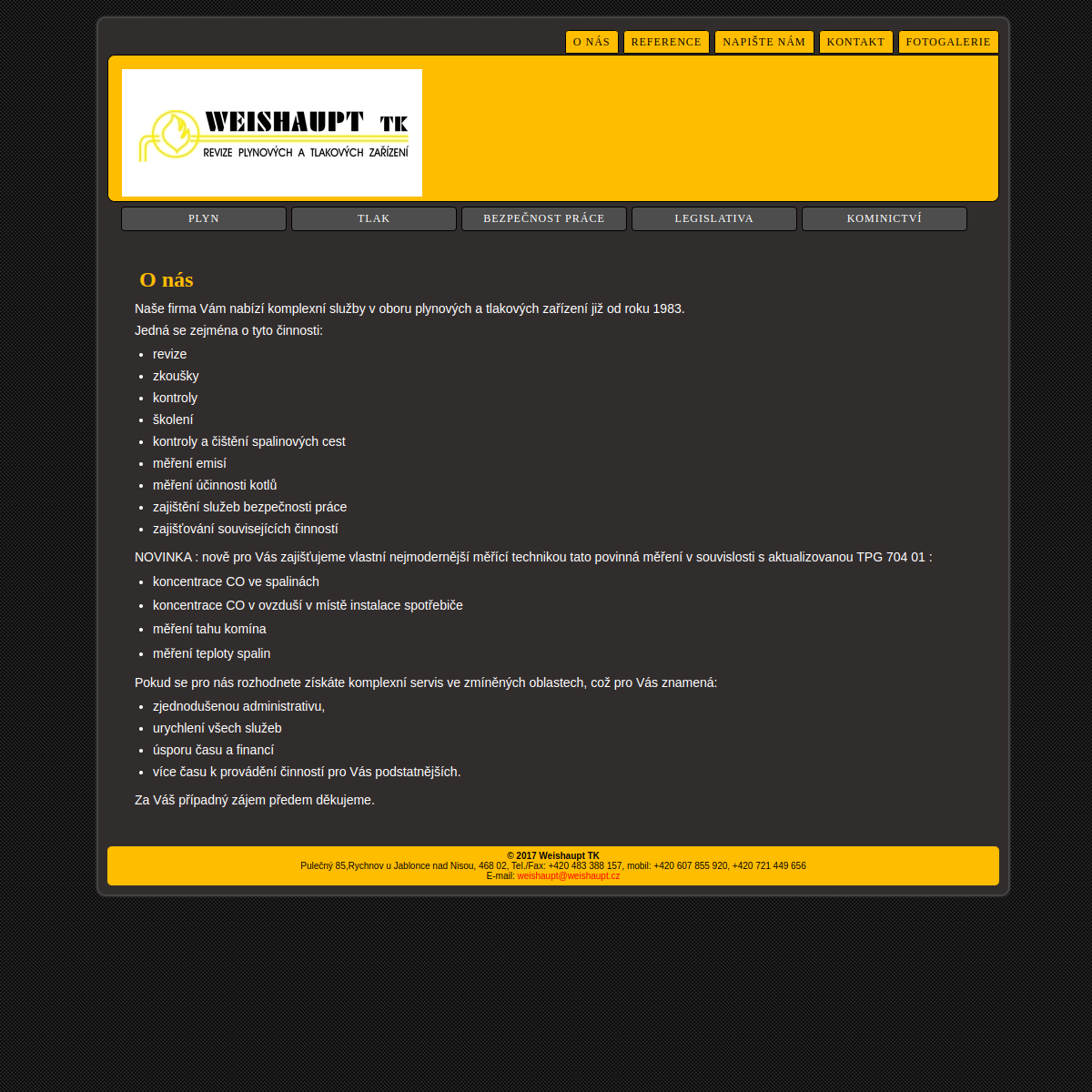 Weishaupt TK website
