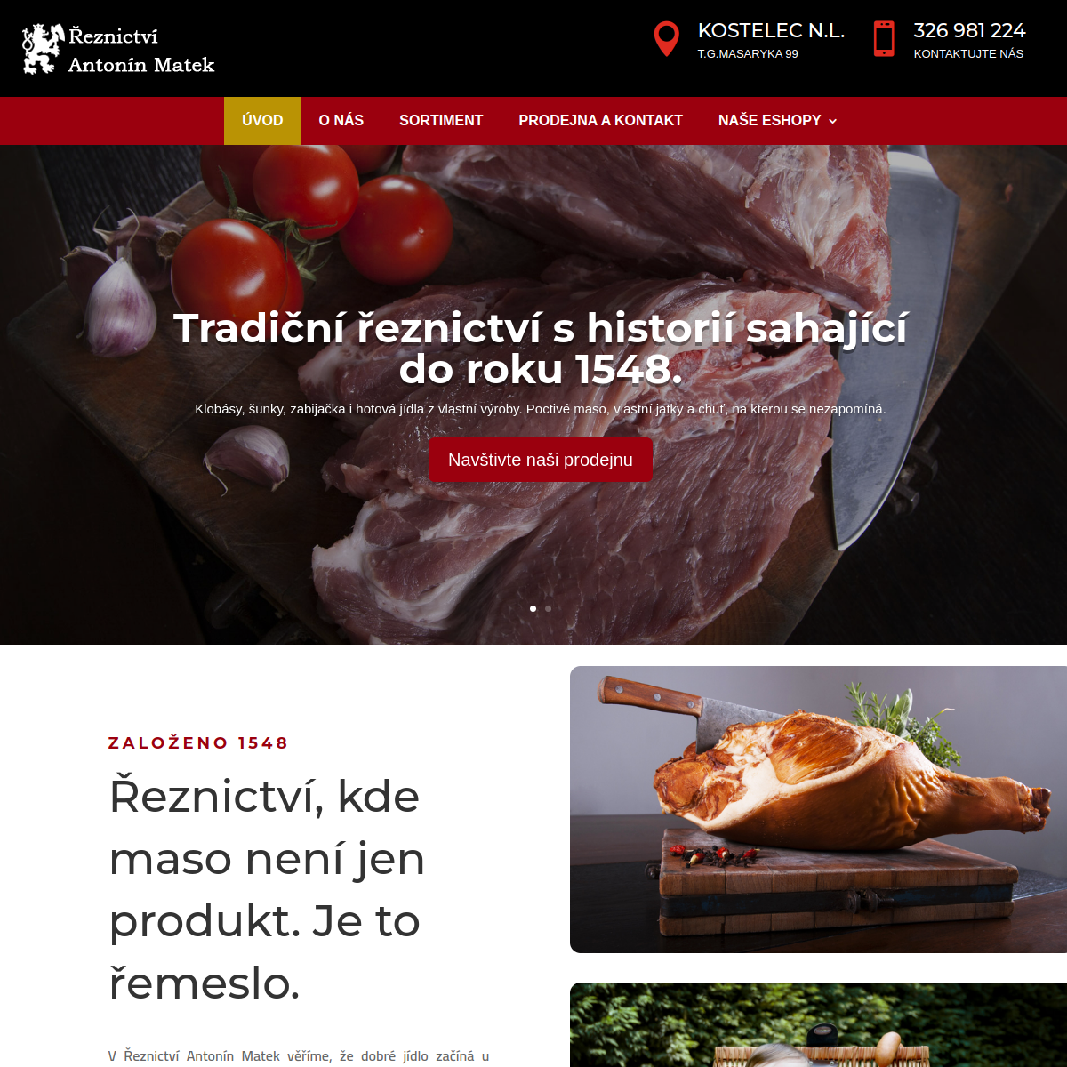 Řeznictví a uzenářství - Antonín Matek website