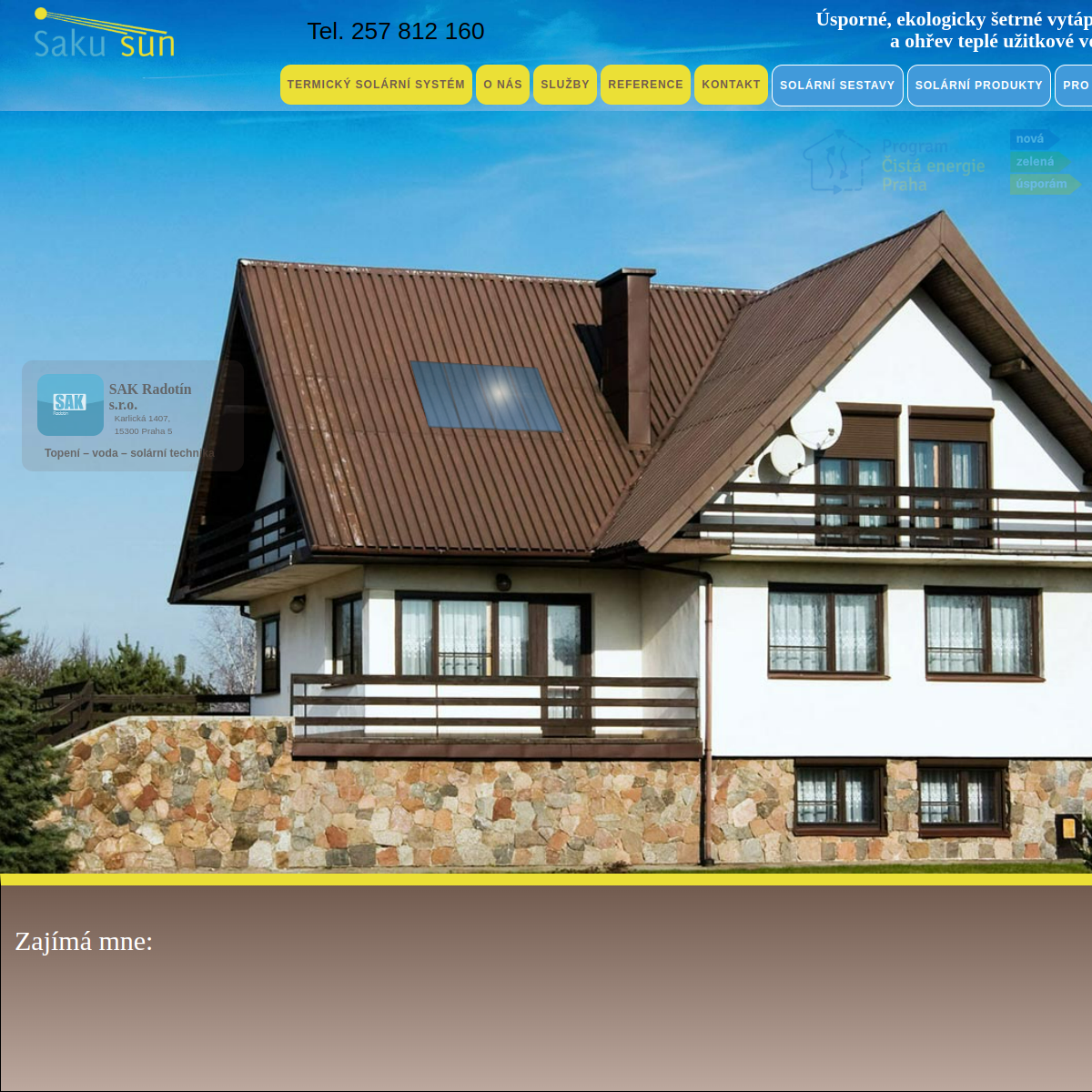 SAK Radotín, s.r.o. website