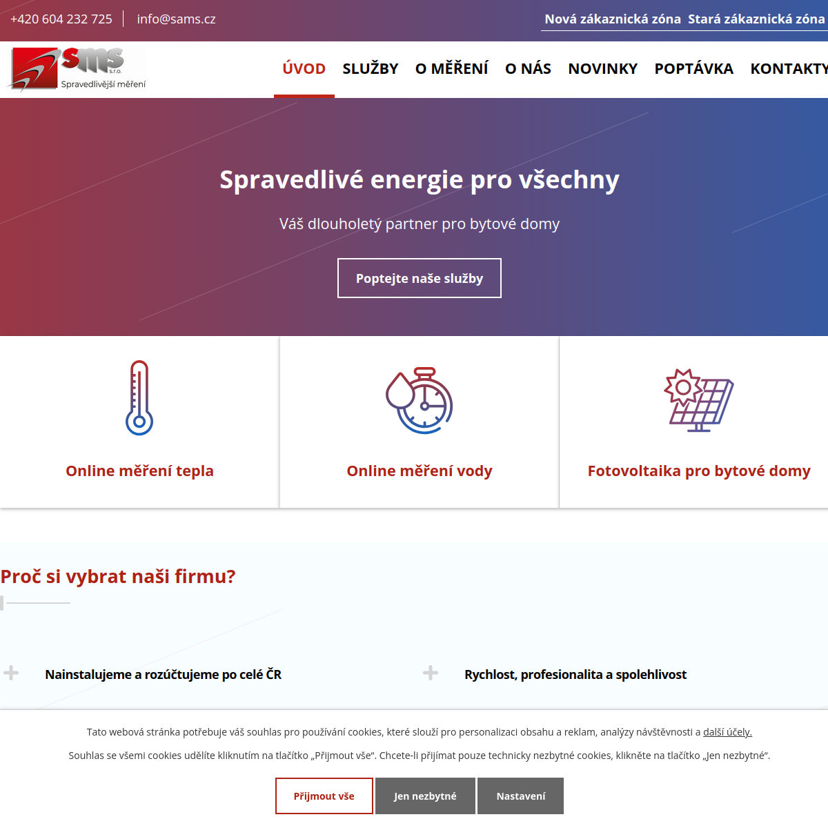 SMS, s. r. o. Teplice website