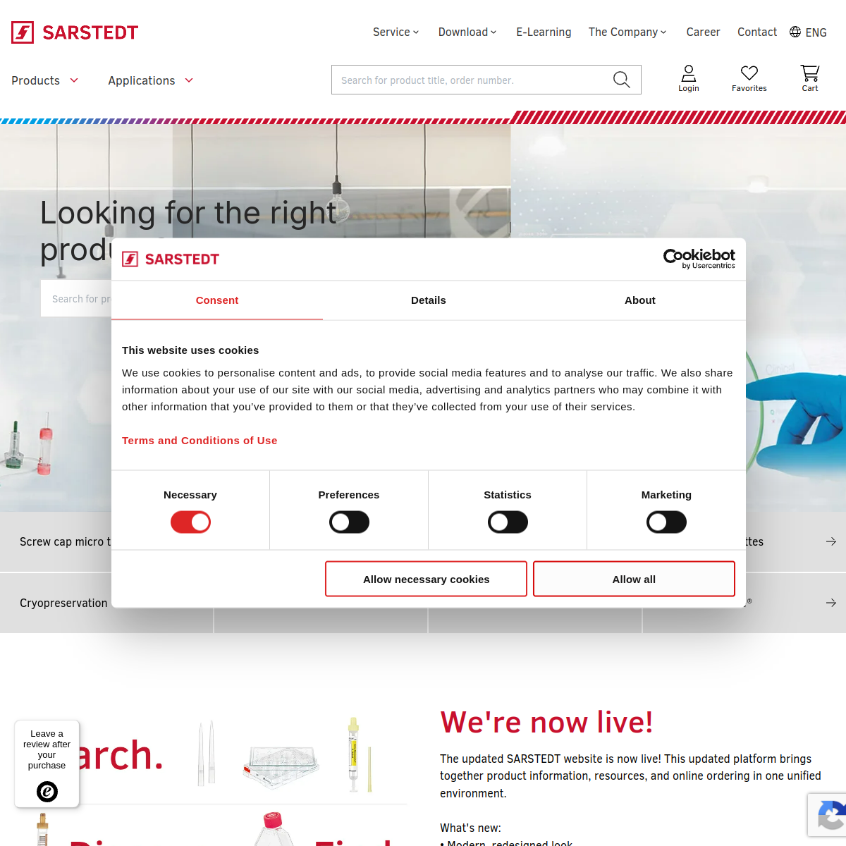 SARSTEDT, spol. s r.o. website