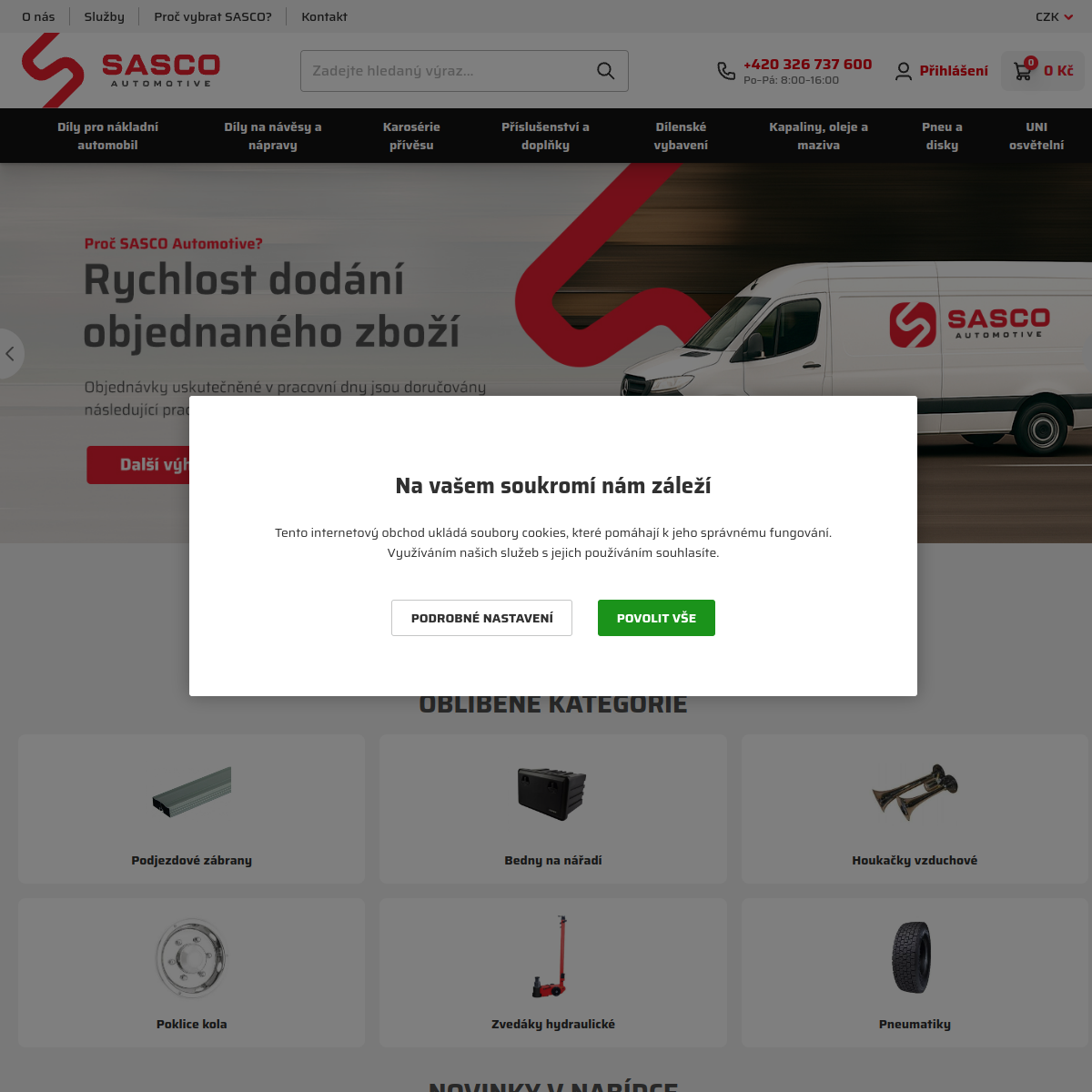 SASCO Automotive s.r.o. website