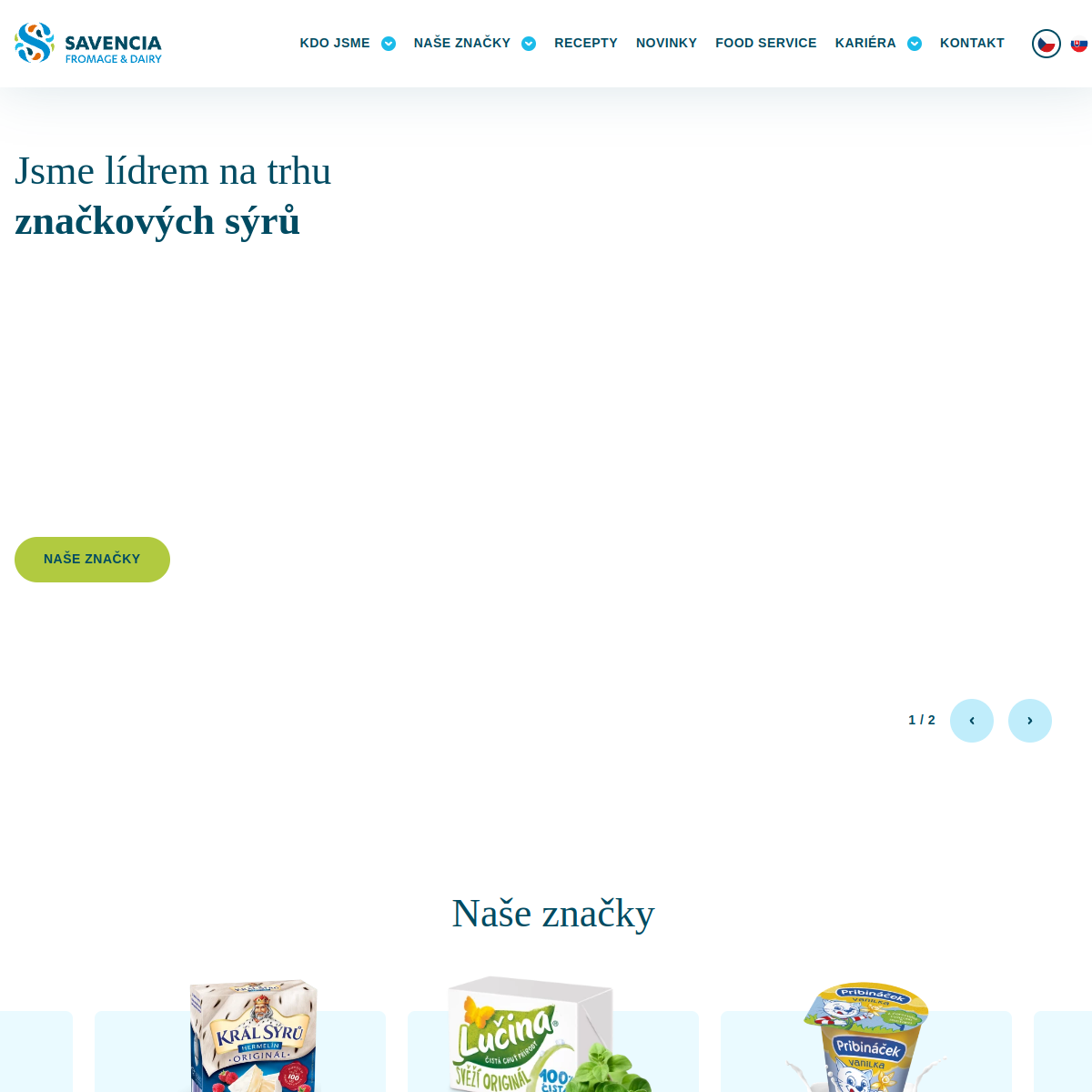 Savencia Fromage & Dairy Czech Republic, a.s. website