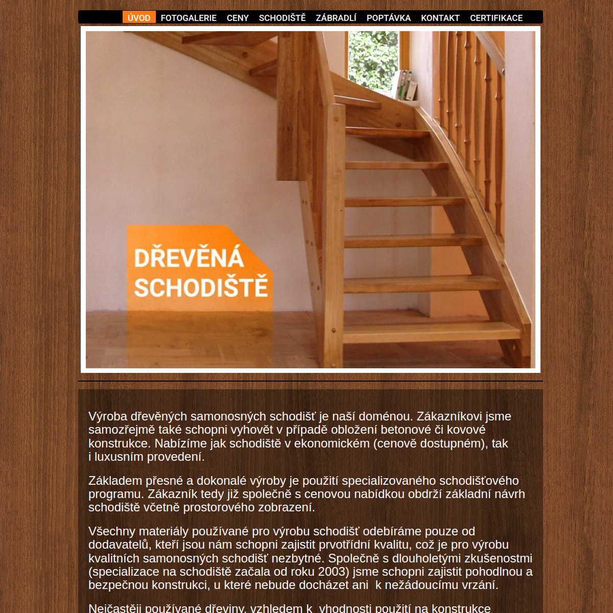 Schodiště Novák.cz website