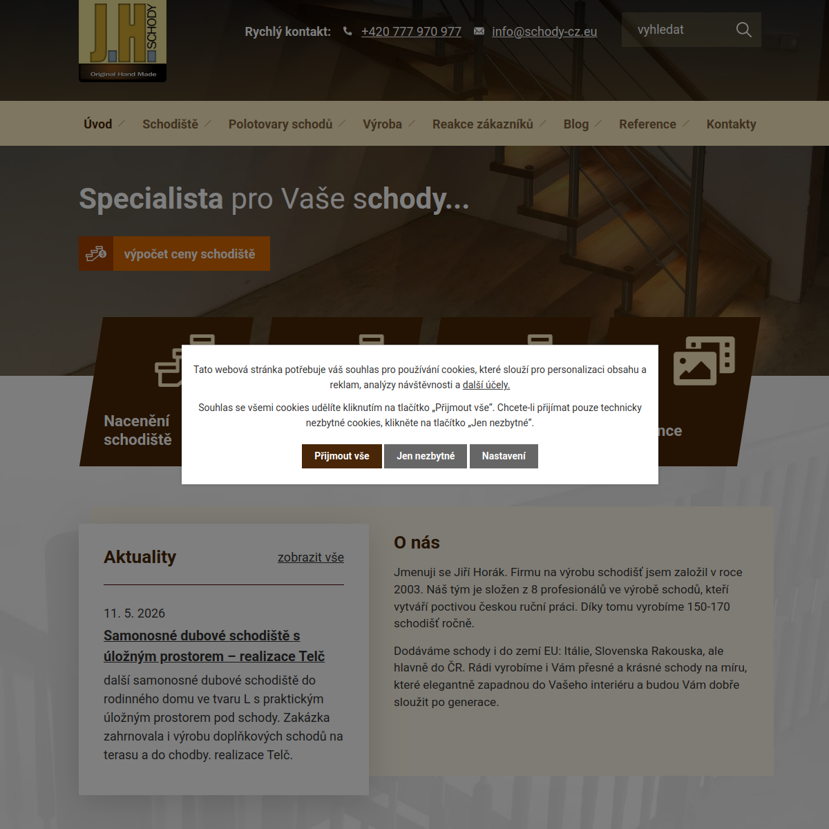 Schody a schodiště Horák website