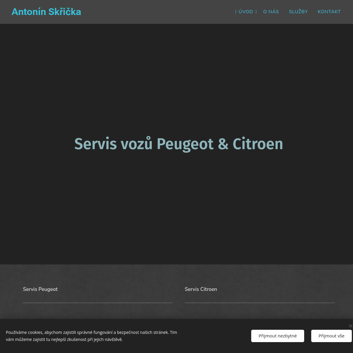 Servis vozů Peugeot & Citroën U Kostela sv. Jiří website