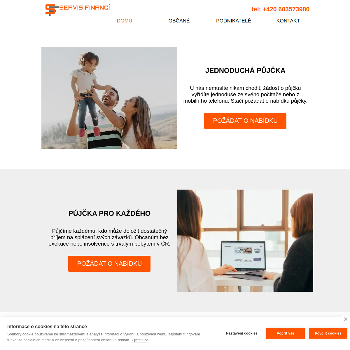 Servis financí Miroslava Kubešová website