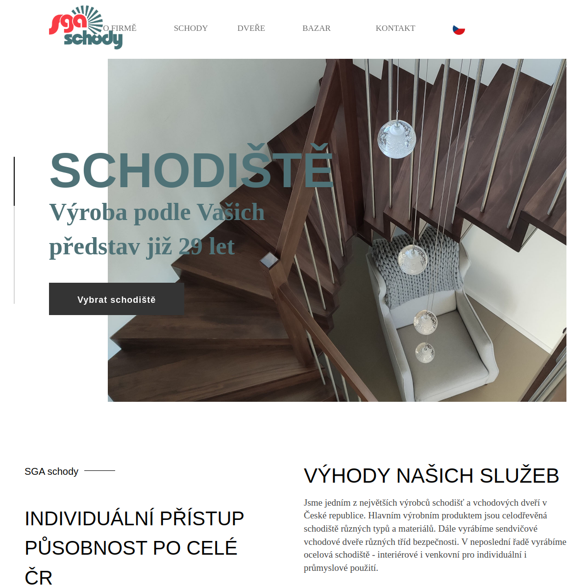 SGA Schody s.r.o. website