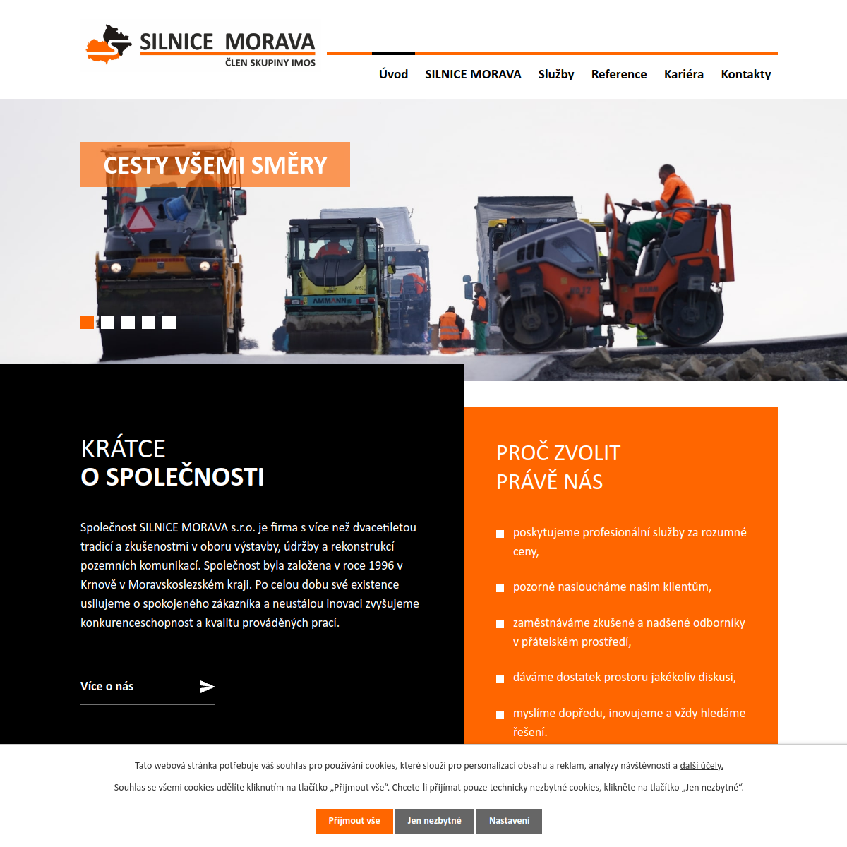 SILNICE MORAVA, s.r.o. website