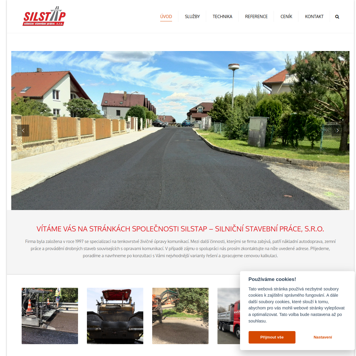 SILSTAP - silniční stavební práce, s.r.o. website