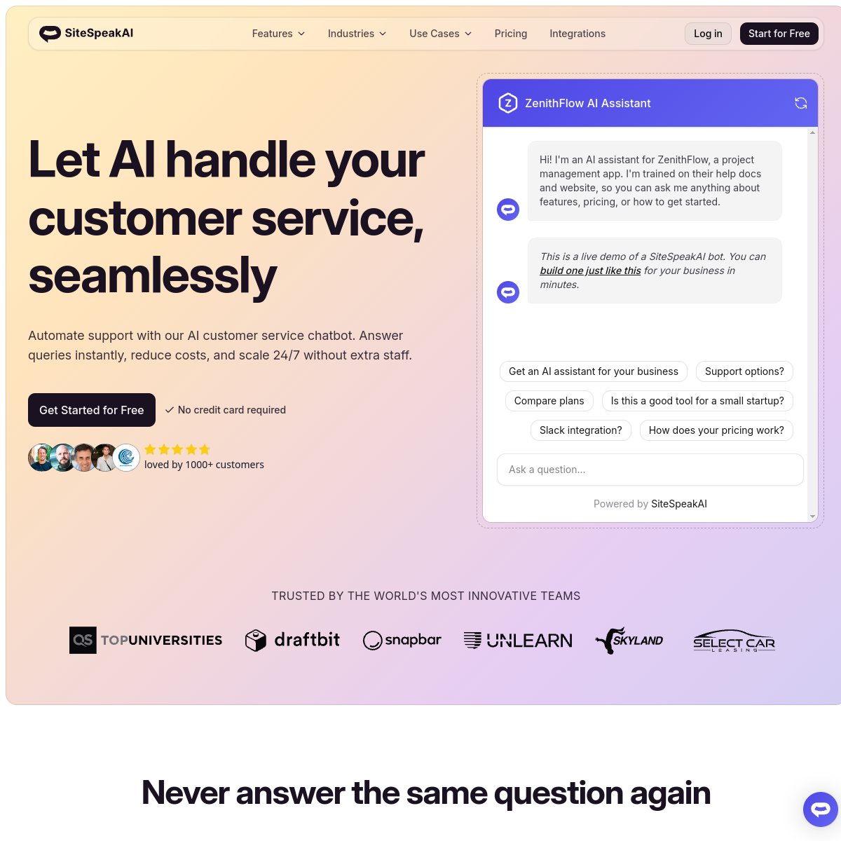 SiteSpeakAI screenshot 2