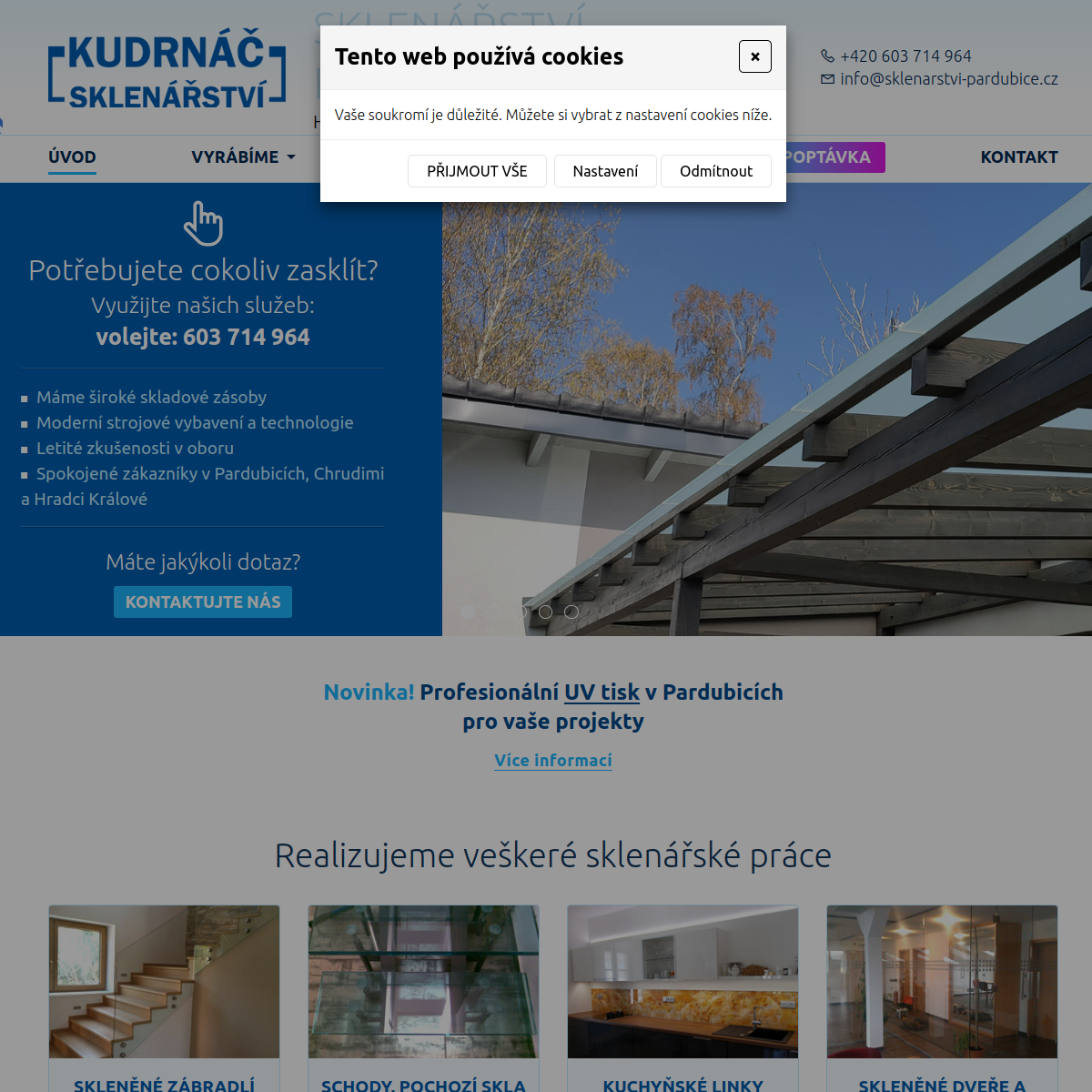 Sklenářství Zdeněk Kudrnáč website