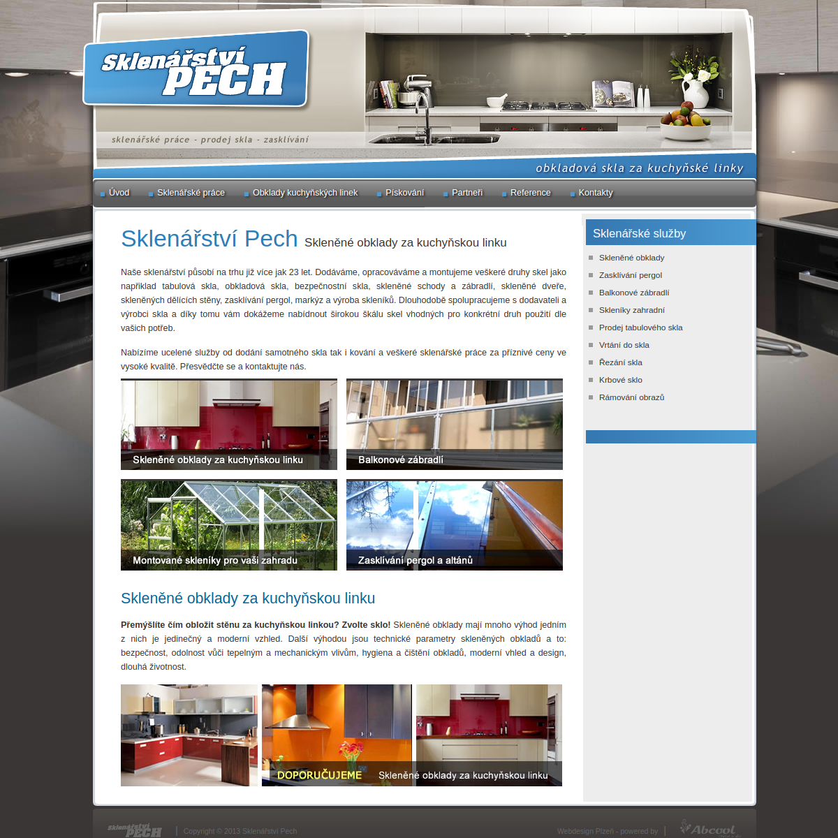Sklenářství Martin Pech website