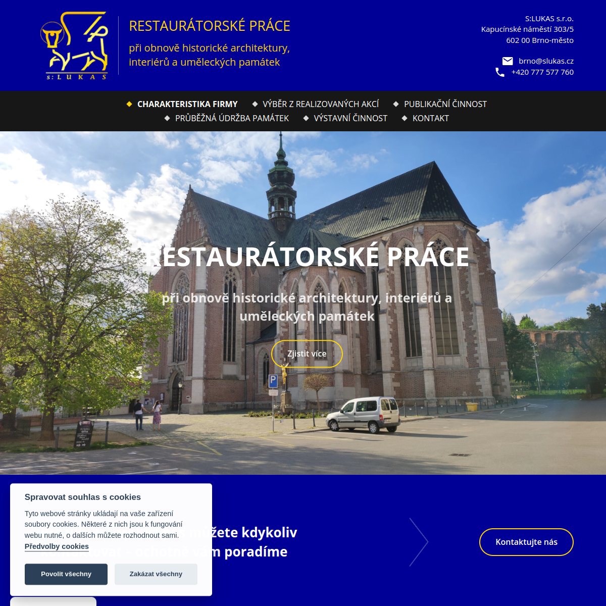 S:LUKAS, s.r.o. website