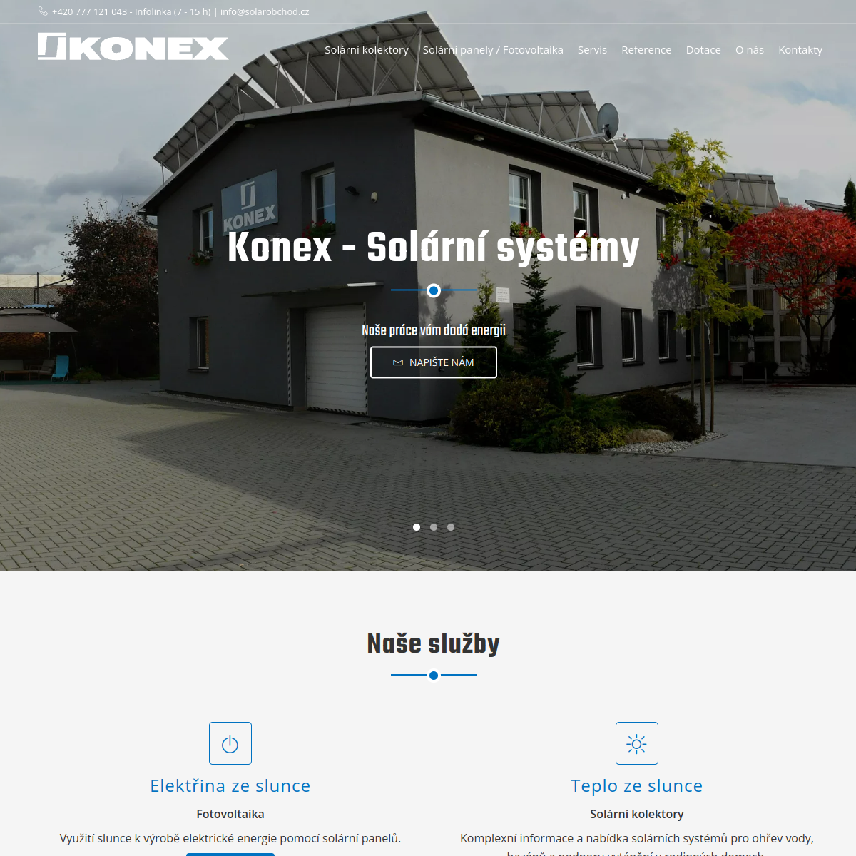 KONEX – Nimmrichter Petr - Fotovoltaika a solární kolektory website
