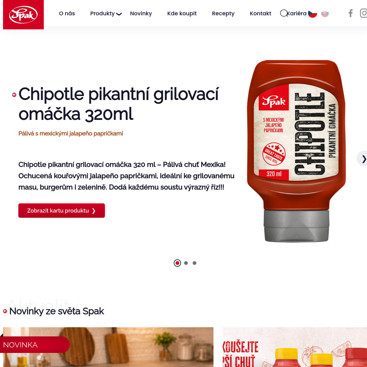 SPAK Foods, s.r.o. website