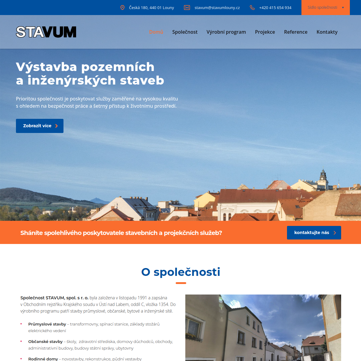 STAVUM, spol. s r.o. website
