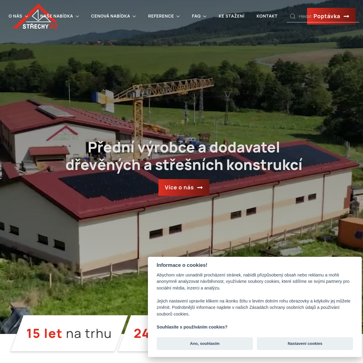 STŘECHY 92, s.r.o. website