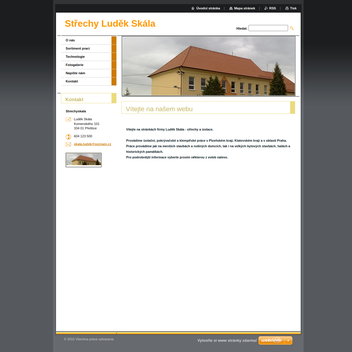 Střechy Luděk Skála website