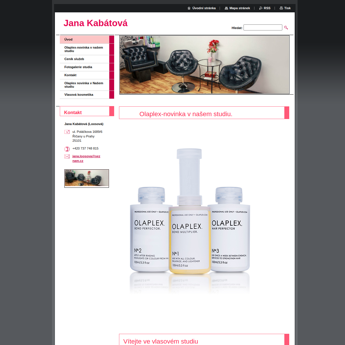 Vlasové studio Jana Kabátová website