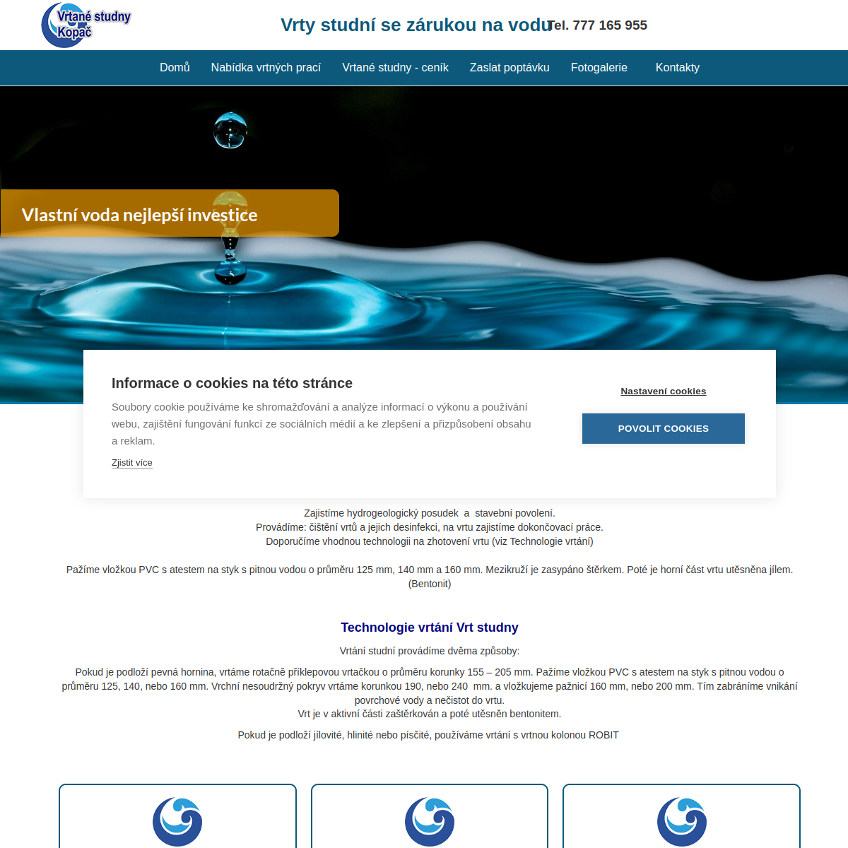 VRTANÉ STUDNY KOPAČ website