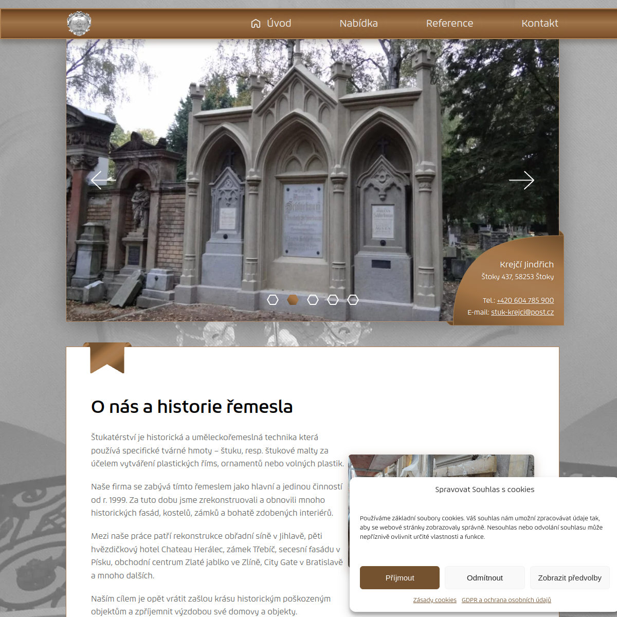 Štukatérství Krejčí website