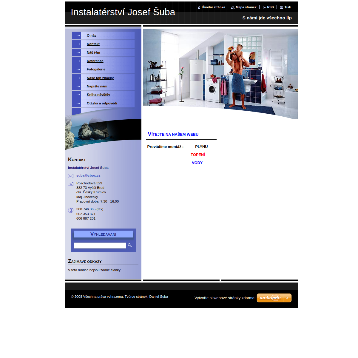 Instalatérství Josef Šuba website