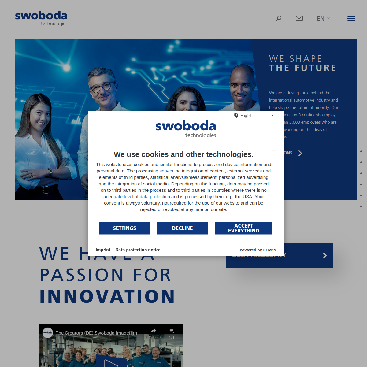 Swoboda CZ website